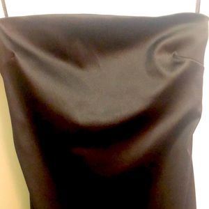 Long length black evening dress. Gorgeous material